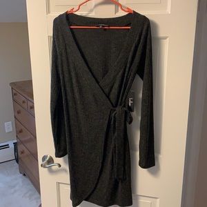 LuLus faux wrap dress